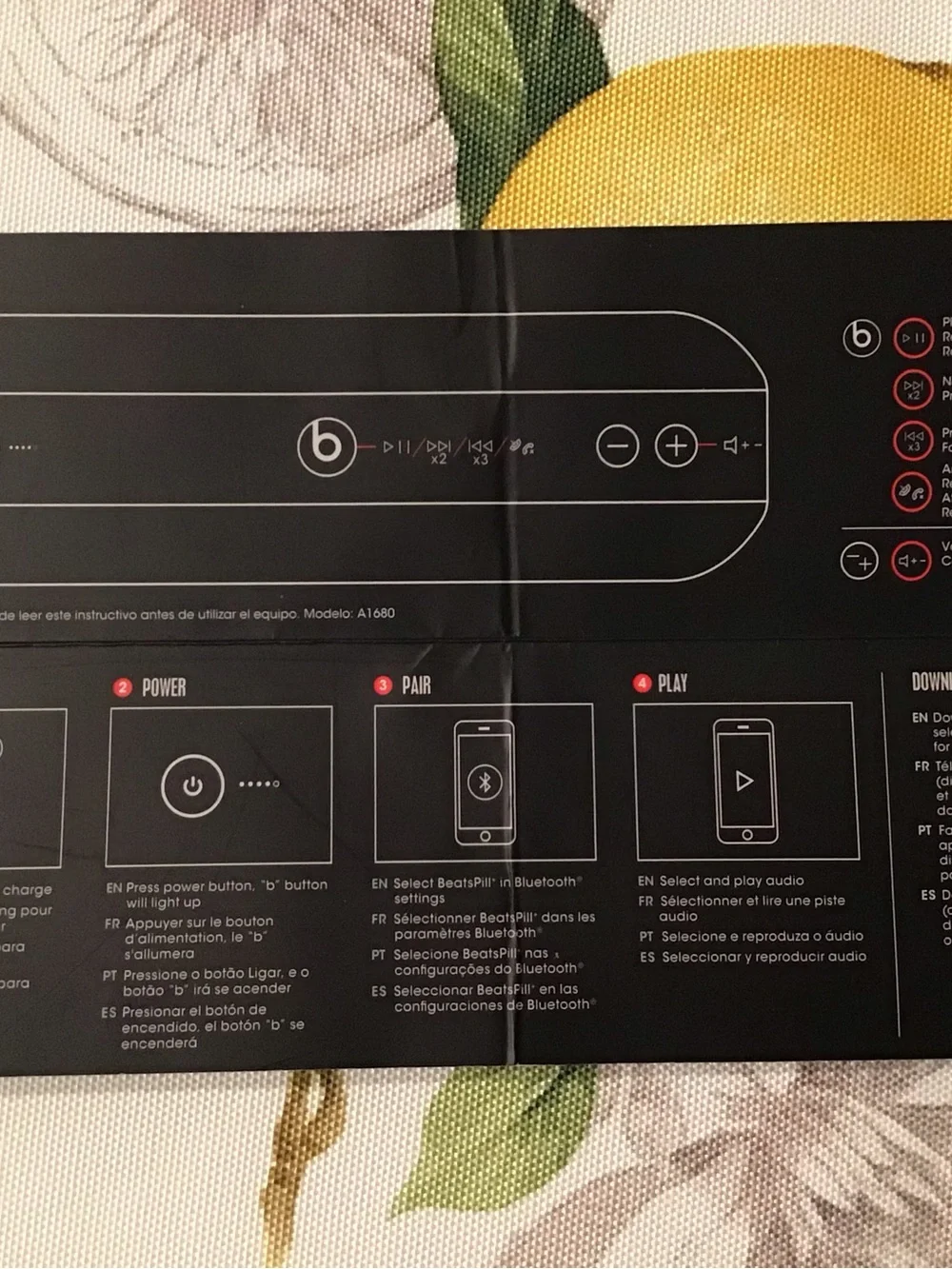 BeatsPill+ Portable Bluetooth Speaker - Black Model #A1683 w
